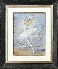 Gerard Hordijk, Ballerina, Aquarel op papier