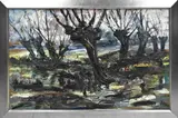 Henri Kley, Landschap met knotwilgen, Dikke olieverf op paneel