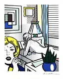 Roy Lichtenstein, Twee dames in interieur, Litho op papier