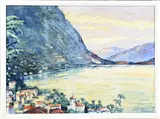 Onduidelijk gesigneerd, Argeno Como Suisse, Olieverf op linnen