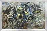 Henri Kley, Stilleven met zonnebloemen, Olieverf op paneel