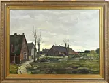 Hendrick Weegewijs 1875 -, Landschap met boerderij, Olieverf op linnen