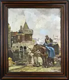 Piet T. Hart, Havengezicht, Olieverf op linnen