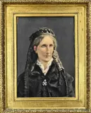 D. Bird Robinson, Engelse dame in klederdracht, Pastel op papier