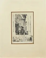 Marius Bauer, Oosterse religieuse voorstelling, Ets op papier