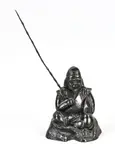 Oud Chinees bronzen figuur, Man met bamboe hengel
