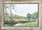 Xeno Münninghoff, Zomers landschap, Olieverf op paneel