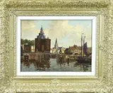 Gerardus Johannes Delfgaauw, Haven Enkhuizen, Olieverf op linnen