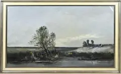 Antoon Markus, Landschap bij Oosterbeek, Olieverf op linnen