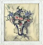 Betsy van Gelder, Vaas met bloemen, Aquarel op papier