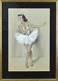 Jules Lempereur, Ballerina, Gemengde techniek op papier