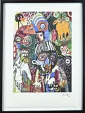 Gesigneerde lithografie, Moderne compositie, Gesigneerde lithografie