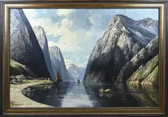 Paul Schüler, Fjord, 1921, Olieverf op linnen