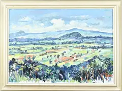 Hasan Djaafar, Indonesisch landschap, Olieverf op linnen