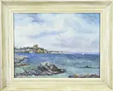 Mediterraanse haven Mallorca by P.A. Nijgh, Aquarel op papier, offered Jul 2023