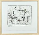 Anton Heyboer, Abstract/Figuratief, Ets eigendruk 1985