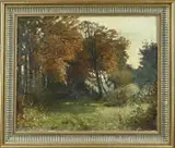 Gerard Krol, Herfstmorgen Denekamp, Olieverf op linnen