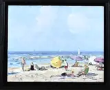 Strandgezicht Scheveningen by 's Gravenhage J. van Leeuwen, Olieverf op paneel, offered Apr 2023