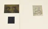 3x J. Beckmann, Mannelijke figuren voorstelling, Gemengde techniek op papier