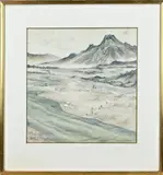 Rivierlandschap by Chinees republiek zijdeschilderij, Aquarel op zijde, offered Apr 2023