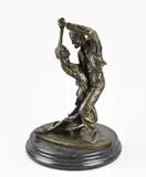 Dansend paar by Gesigneerd bronzen figuur op zwart marmeren basement, Gesigneerd bronzen figuur op zwart marmeren basement, offered Apr 2023