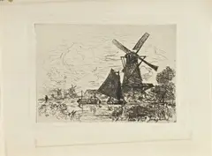 Johan Jongkind, Hollands riviergezicht, Iets lichtschade