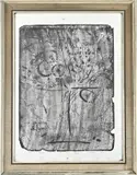 Abe Hisako, Spring flower with vase, Lithografie