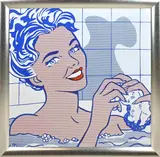 Vrouw in bad by Grote litho in de stijl van Roy Lichtenstein, Grote litho in de stijl van Roy Lichtenstein, offered Jan 2023