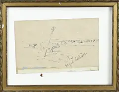 Willem Roelofs, Koeien voorstelling (studie), Twee studie tekeningen van Willem Roelofs