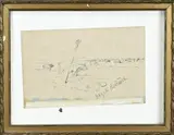 Willem Roelofs, Koeien voorstelling (studie), Twee studie tekeningen van Willem Roelofs