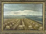 Van Gilst, Korenschoven, Olieverf op linnen