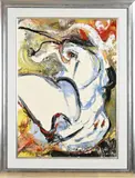 Jan te Wierik, '83, Abstracte figuratieve compositie, Acryl op papier