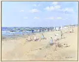 Pieter van Noort, Strandgezicht, Olieverf op linnen