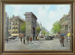 Anton Karssen, Stadsgezicht Parijs, Olieverf op linnen