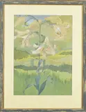 Sam Schellink, Wilde orchidee, Aquarel op papier