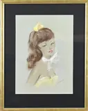 J.G. Lempereur, Parijs, meisje, Gouache op papier