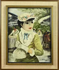 A. Grosfeld, Elegante dame, Olieverf op linnen