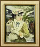 A. Grosfeld, Elegante dame, Olieverf op linnen