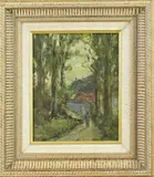 Chris Soer, Bosgezicht, Olieverf op paneel