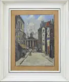 Michel Soutine, Stadsgezicht Parijs, Olieverf op linnen