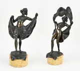 Erotisch bronzen figuur, H 37 cm.