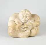 Terracotta figuur, Corpulente naakte dame, Terracotta figuur