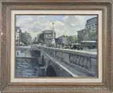 Daniel Mühlhaus, Pont St. Michel in Parijs, Olieverf op linnen