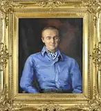 Arrah Lee Gaul, Portret jonge Amerikaan, Olieverf op linnen
