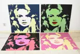 4x Naar Andy Warhol, Brigitte Bardot, Screenprints op papier