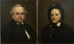 V. Lens, Twee portretten (echtpaar ), Olieverf op linnen