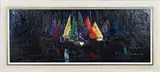 Peter Brouwer, Expressionistische regatta, Olieverf op linnen