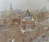 Mel Westerburg, de Markt Amsterdam, 1948, Olieverf op linnen