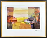 Ton Schulten, Twents coulissen landschap, Offset print op papier