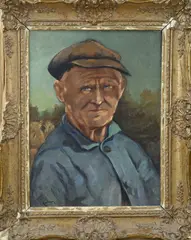 Louise Hartman, Portret Hollandse boer, Olieverf op linnen